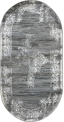 Коврик Sahan Alvita 7610A-S-D-GREY-GREY-OVAL K25 (0.8х1.5) -