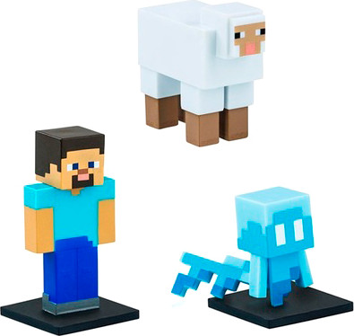 Набор фигурок коллекционных Minecraft Стив, овца и Тихоня / MC2021G -