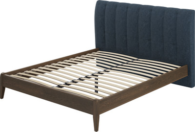 Двуспальная кровать Bravo Мебель Джали 180х200 (темный лазурный/дуб коньяк) -