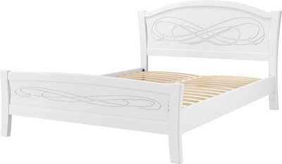 Полуторная кровать Bravo Мебель Карина-16 140х200 (белый античный) - 