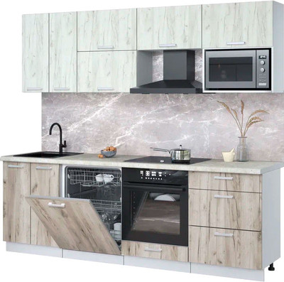 

Кухонный гарнитур, Мила Лайт 2.4-ПМ2