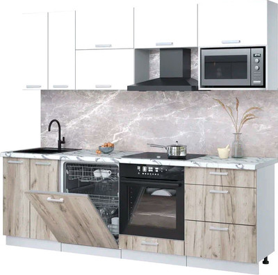 

Кухонный гарнитур, Мила Лайт 2.4-ПМ2