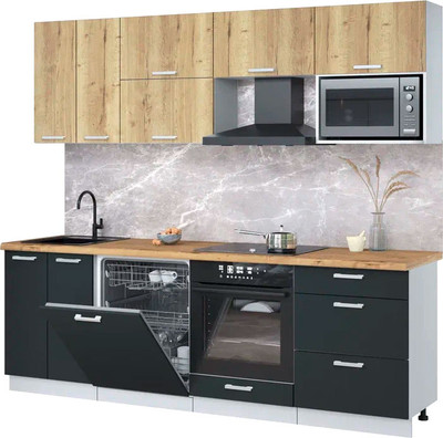 

Кухонный гарнитур, Мила Лайт 2.4-ПМ2