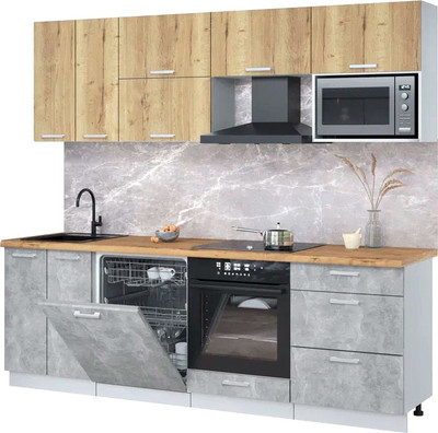 

Кухонный гарнитур, Мила Лайт 2.4-ПМ2