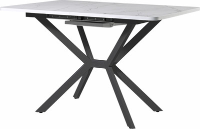 Обеденный стол Мир стульев Саен 28 110x75/30 (черный муар/жемчужный перито 2084) - 