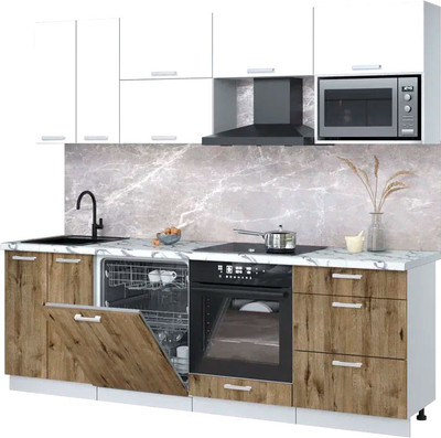 

Кухонный гарнитур, Мила Лайт 2.4-ПМ2