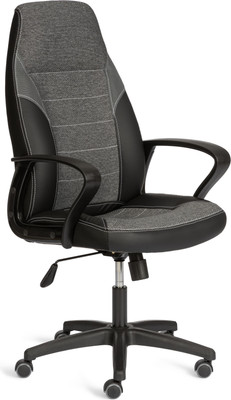 Кресло офисное Tetchair Inter 24 кожзам/ткань (черный/серый, 36-6/207/TW-12/TW-11) - 