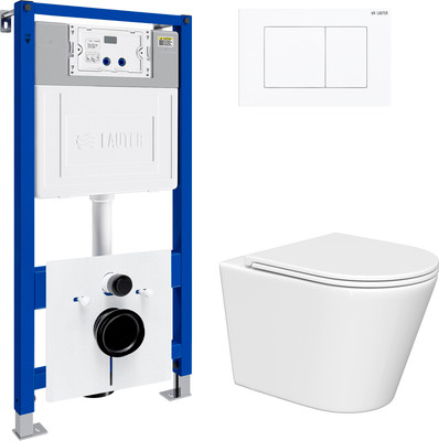 

Инсталляция с подвесным унитазом, Longer 21901001 + кнопка 219702J