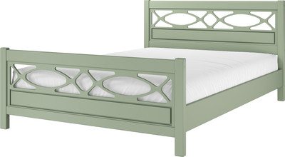 Полуторная кровать Bravo Мебель Лоренса 140х200 (зеленый самшит) -