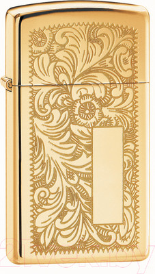 Зажигалка Zippo Slim Venetian / 1652B (золото, с топливом Zippo 3141 125мл) -