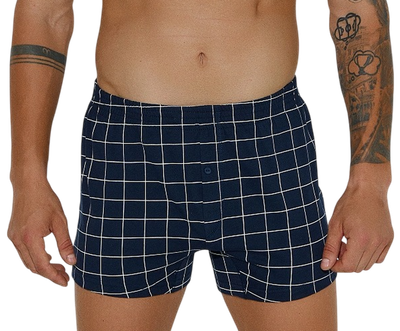 Трусы мужские Mark Formelle 411152 (р.98-108, клетка на темно-синем-2) -