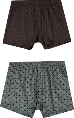 Комплект мужских трусов Mark Formelle 411152-2 (р.102-112, набивка на грозе/набивка на светло-сером) -