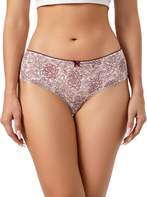 Трусы женские Mark Formelle 412497 (р.106, бордовая абстракция) -