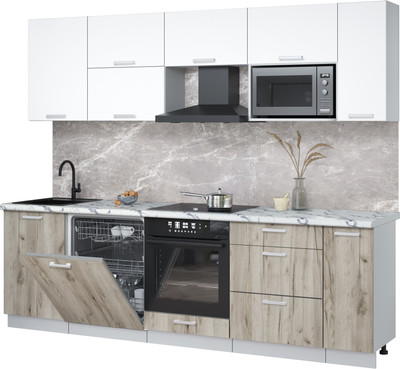 

Кухонный гарнитур, Мила Лайт 2.6-ПМ2