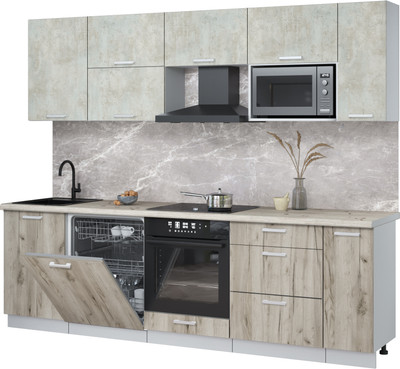 

Кухонный гарнитур, Мила Лайт 2.6-ПМ2