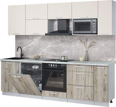 

Кухонный гарнитур, Мила Лайт 2.6-ПМ2