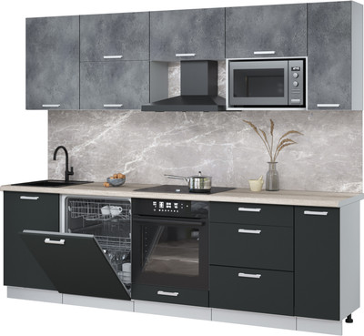 

Кухонный гарнитур, Мила Лайт 2.6-ПМ2