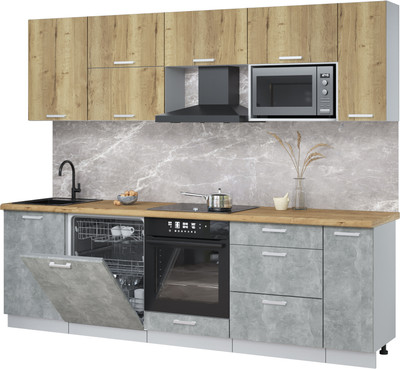 

Кухонный гарнитур, Мила Лайт 2.6-ПМ2