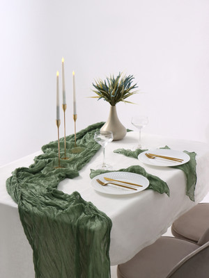 Дорожка на стол Этель 10875217 (зеленый) - 