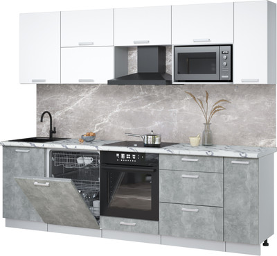 

Кухонный гарнитур, Мила Лайт 2.6-ПМ2