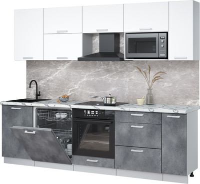 

Кухонный гарнитур, Мила Лайт 2.6-ПМ2