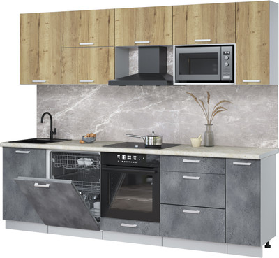 

Кухонный гарнитур, Мила Лайт 2.6-ПМ2