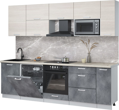 

Кухонный гарнитур, Мила Лайт 2.6-ПМ2