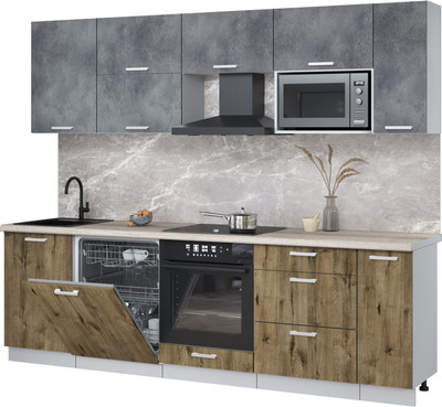 

Кухонный гарнитур, Мила Лайт 2.6-ПМ2