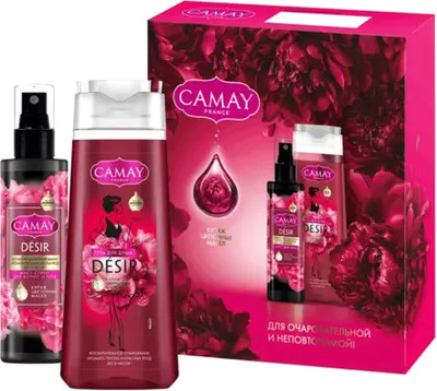 

Набор косметики для тела и волос, Desir 2025 Спрей для волос 190мл+Гель для душа 250мл