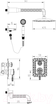 Душевая система LEMARK Jasmine LM6622B