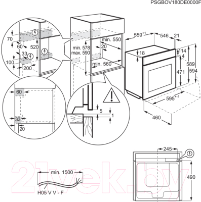 Электрический духовой шкаф Electrolux OKF5C70X