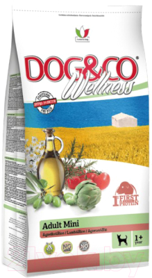 Сухой корм для собак Adragna Dog&Co Wellness Mini Adult Lamb&Rice (800г)