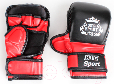 Перчатки для рукопашного боя BigSport D143B (S, черный)