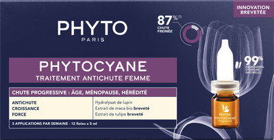 Сыворотка для волос Phyto Phytocyane против выпадения волос для женщин (12x5мл) -
