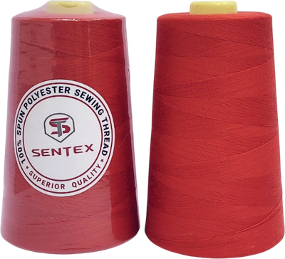 Набор швейных ниток Sentex 100% полиэстер 40/2 5000 ярдов 1072 (2шт) - 