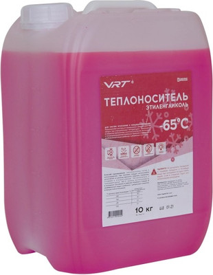 Теплоноситель для систем отопления VRT VR.E.G.10.65 этиленгликоль -65С (10кг, розовый) -