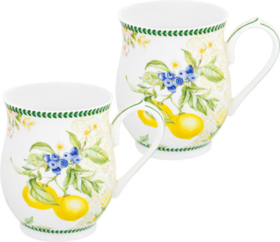 Набор кружек Elan Gallery Лимоны New Bone China / 420774 - 