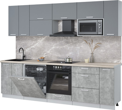 

Кухонный гарнитур, Мила Лайт 2.7-ПМ2