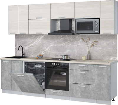 

Кухонный гарнитур, Мила Лайт 2.7-ПМ2