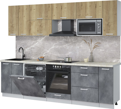 

Кухонный гарнитур, Мила Лайт 2.7-ПМ2