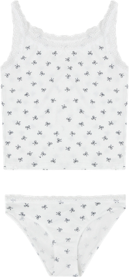 Комплект бельевой детский Mark Formelle 447008 (р.158-80, бантики на белоснежном) -