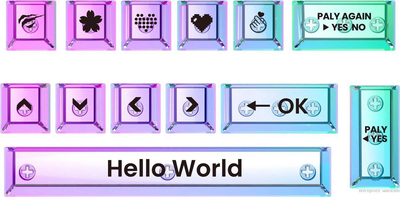 Набор кейкапов Havit Gamenote KC009 (13шт, прозрачный) - 