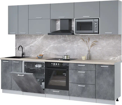 

Кухонный гарнитур, Мила Лайт 2.8-ПМ2