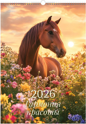 Календарь настенный BG Лошади / 381920 (2026г) - 