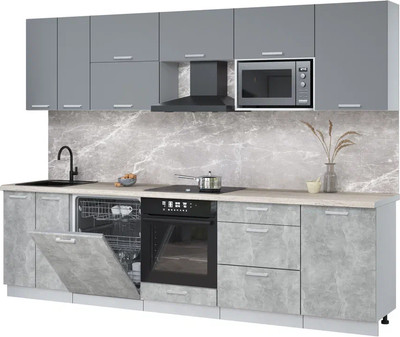 

Кухонный гарнитур, Мила Лайт 2.9-ПМ2