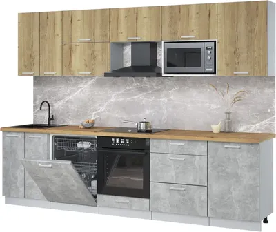 

Кухонный гарнитур, Мила Лайт 2.9-ПМ2