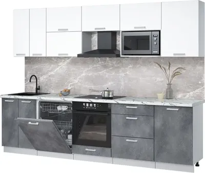 

Кухонный гарнитур, Мила Лайт 2.9-ПМ2