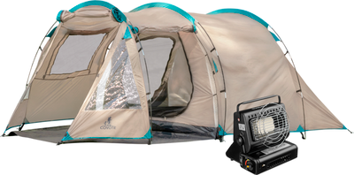 Палатка Coyote Dakota / CL-A08-Sand с обогревателем газовым ZT-202-D (черный) -