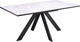 Обеденный стол Kenner DL1600 (черный/керамика мрамор белый глянец) - 
