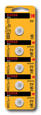 Комплект батареек Kodak Ultra CR2430 Lithium 3V / 30414662 (5шт) - 